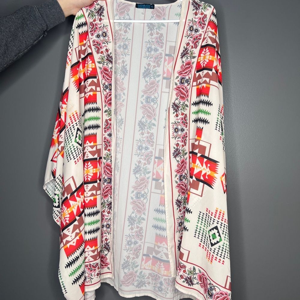 Floral Patterned Kimono Jacket